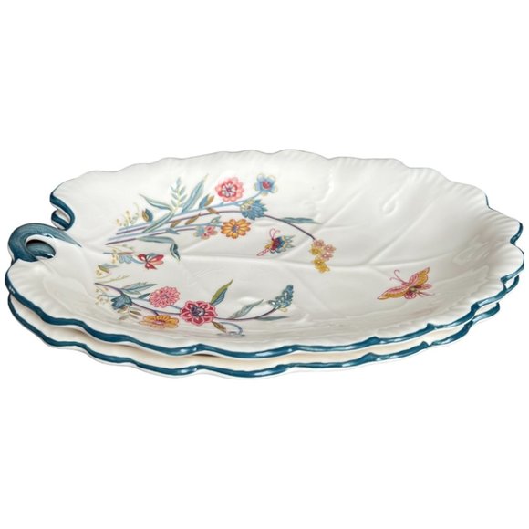 Vtg Jardin by ANDREA BY SADEK Oval Ceramic Leaf Dishes Japan 1980s READ - Picture 4 of 16